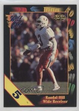 1991 Wild Card Draft 5 Stripe Randal Hill #104 Rookie RC 8w9. rookie card picture