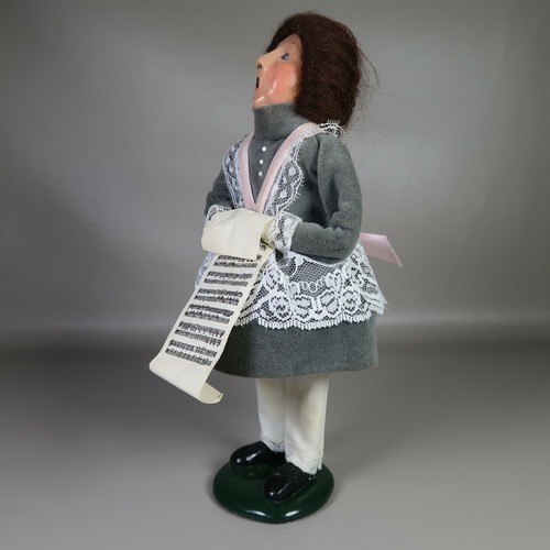 Byers Choice Christmas Carolers Girl with Sheet Music and Lace Dress - No Label - Picture 3 of 11