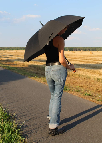 Ix-Brella Stützschirm Selbstverteidigungsschirm Extrem Stabil (Schwarz) - Bild 5 von 9