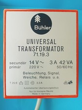 Bühler 71.19.3, Universaltransformar, 14 V~3,0 A - 42 VA, Bestwerte, top u. gut