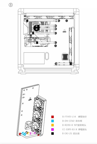 Placa de distribución de refrigeración por agua para Thermaltake TT Core P8 TG carcasa de ordenador - Imagen 11 de 14