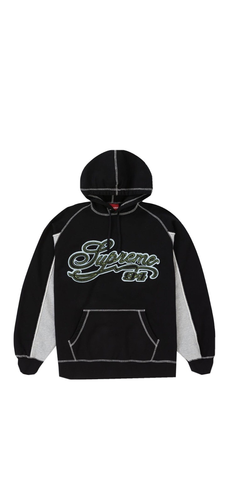 supreme paneled hoodie