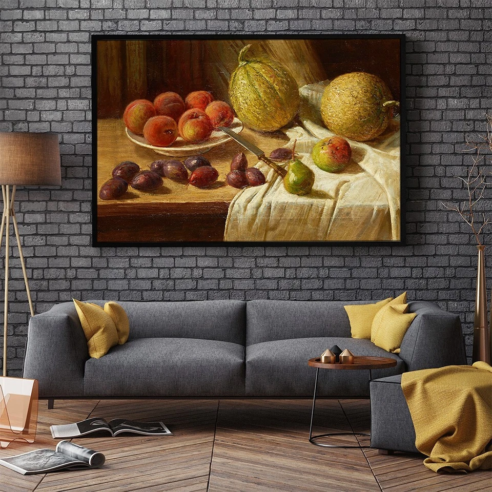 Bodegón de frutas lienzo impresiones pintura arte de pared decoración del hogar mural 1 pieza Foto 2 de 4