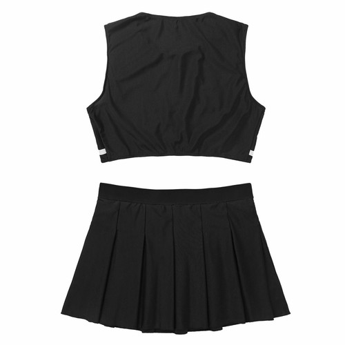 Womens Cheer Leading Roleplay Costume Schoolgirls Uniform Set Tops and Skirts - Bild 27 von 59