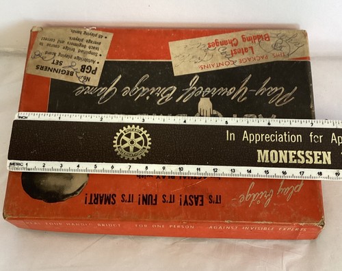 Vintage 1959 AutoBridge Play-Yourself Bridge Game Set COMPLETE in Box - Picture 12 of 12