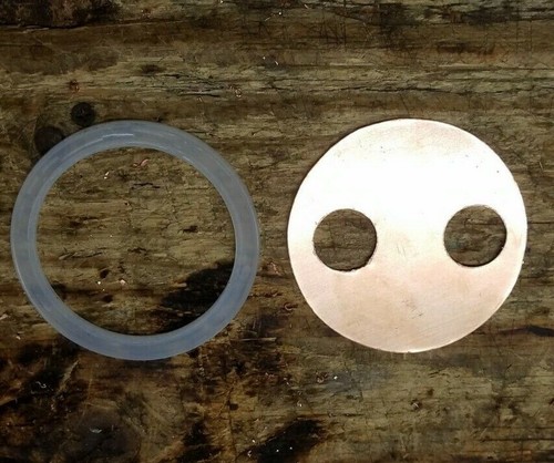 Copper Wide Mouth Mason Jar Thumper Lid 7/8β Holes Punched Fits 3/4" copper pipe