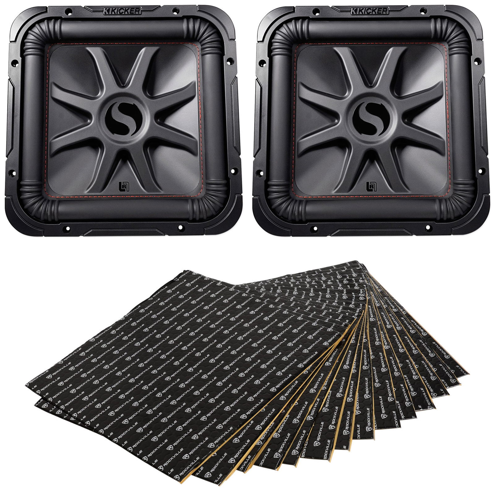 2 Автомобильные сабвуферы KICKER 45L7R122 мощностью 1200 Вт L7R Комплект для подавления звуковой вибрации 78290₽