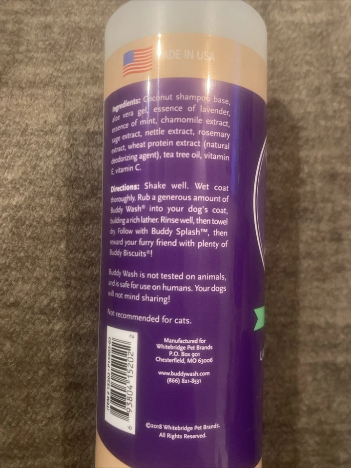 Champú y acondicionador Buddy Wash 2 en 1 para perros para aseo de perros, lavanda y mi... Foto 4 de 4