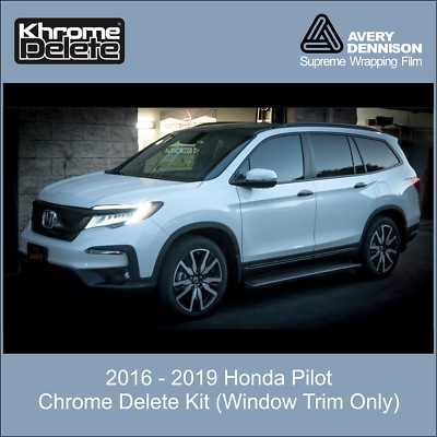 Chrome Delete Vinyl fitting the 2016 - 2022 Honda Pilot (Gloss Blk) eBay