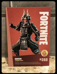 LEGENDARY CARD # 288 SHOGUN 2019 Panini Fortnite Series 1