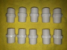 PVC Male to Male coupling adapter, 3/4" NPT set of 10