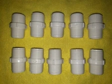 PVC  Male to Male coupling adapter, 3/4" NPT (set of 10)