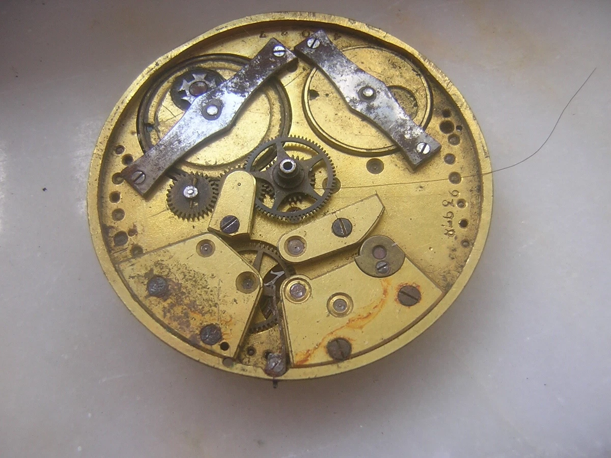 Vintage rare chronometer pocket watch movement from 1850