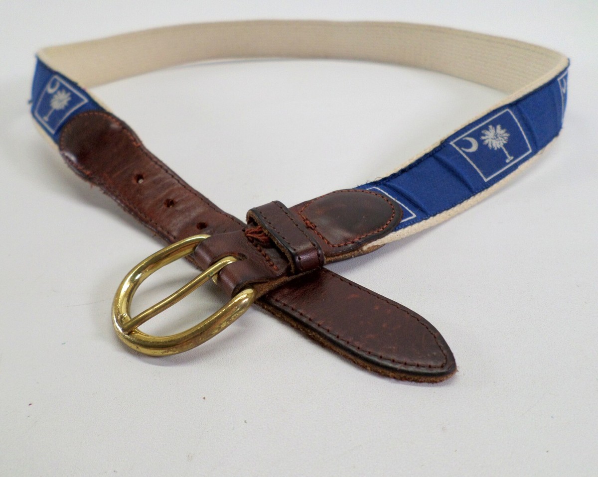Barrons Hunter Ribbon Belt 34 South Carolina Flag Moon 