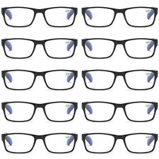 10 PK Unisex Anti Blue Light Reading Glasses Spring Hinge Readers for Men Women
