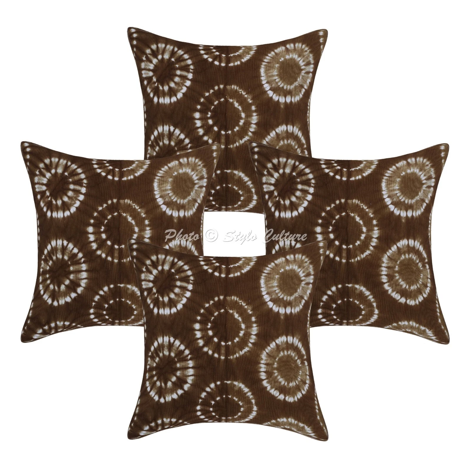 Handwoven Home Decor Cushion Decorative Tie Dye Shibori Pillow Cover Case