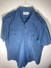 Vintage 1970's Conqueror Union Made Police Sheriff service uniform shirt Men's L
