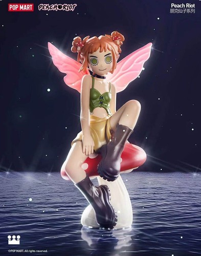 POP MART Peach Riot Punk Fairy Series Blind Box Nascosto Papavero-Fragola Giocattolo Regalo - Foto 14 di 33