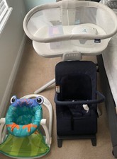 newborn baby gear-Halo bassinet, Baby Delight bounce chair, Hiccapop wipe warmer