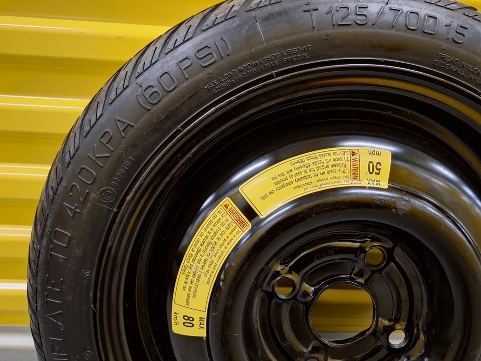 2004-2008 SUZUKI FORENZA SPARE TIRE DONUT WHEEL RIM OEM T125/70D15 - Image 4 of 4