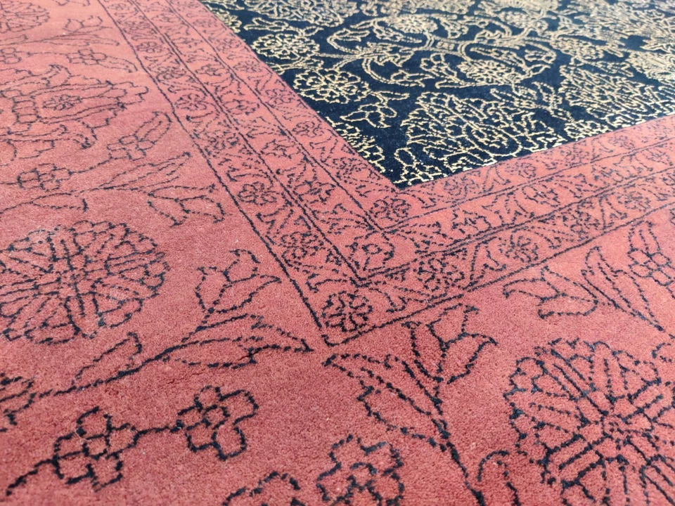 8 x 10 alfombras de lana anudadas a mano para sala de estar oficina lujosas auténticas Foto 3 de 4