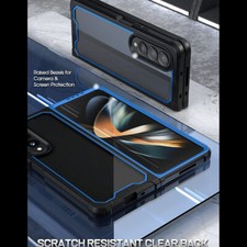 20 PCS For Galaxy Z Fold 4 Case Shockproof Cover with Screen Protector Blue