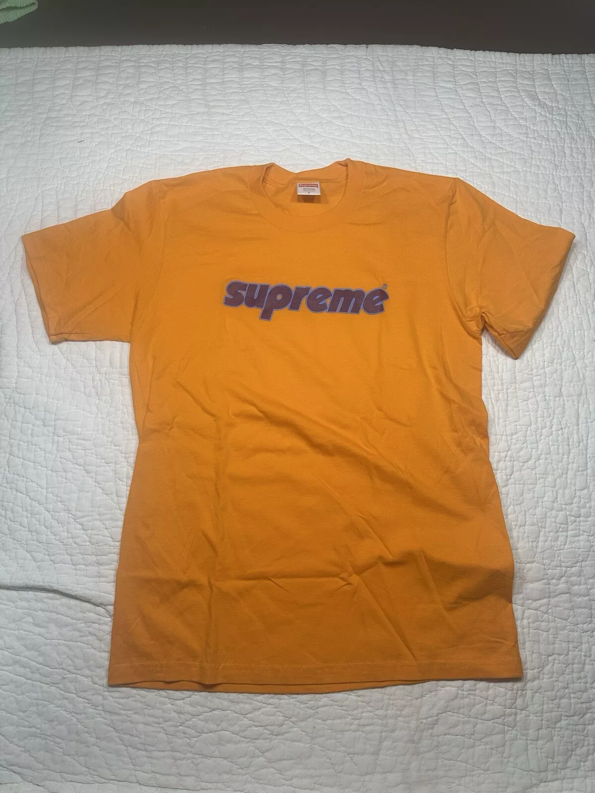 SUPREME Pinline Logo Tee Top manches courtes en T shirt orange SS24 Taille S