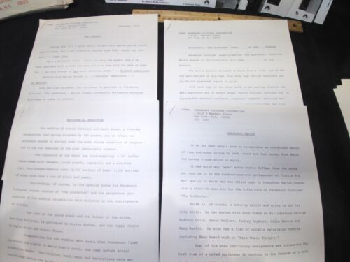 RARE THE GODFATHER 1972 PRESS KIT WITH PHOTOS AND BIOS STUDIO 28 RARE RARE - Picture 10 of 18