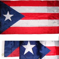 3x5 Embroidered Sewn Puerto Rico Rican Nylon Flag 3'x5' Made in USA