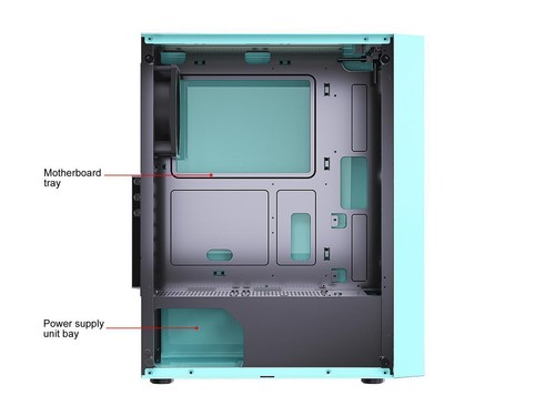 DIYPC Green USB 3.0 Steel Tempered Glass ATX Mid Tower Gaming Computer PC Case - Picture 10 of 12