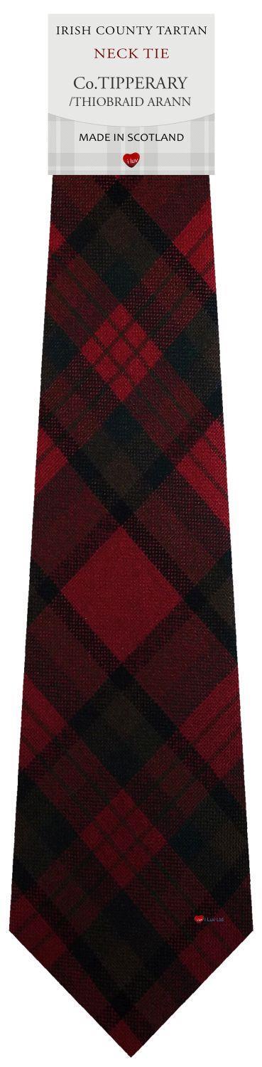 Mens Tie Irish Wool in Ireland County Tipperary Tartan Plaid image 2
