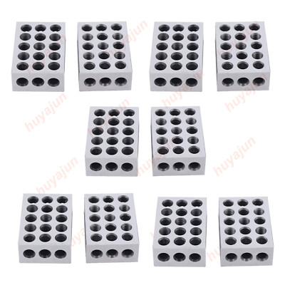 10pc 1-2-3'' Precision Blocks 23 Holes Set up Block Set 0.0001'' Matched Mill SALE