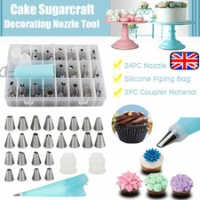 24pc Professional Cake Decorating Baking Kit Icing Piping Nozzles Tools Set