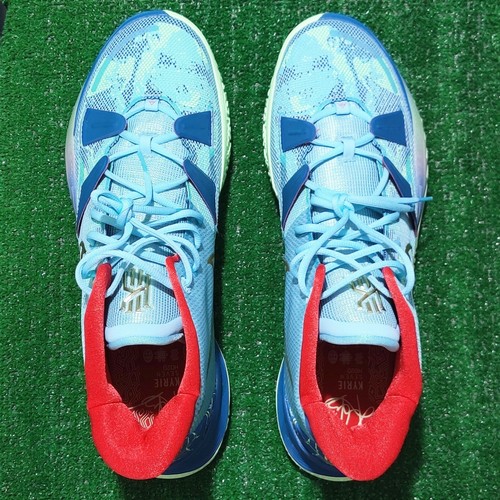 Nike Kyrie 7 Preheat Special FX Bleached Aqua Gold Sneakers DC0588-400 Size 18 - Picture 2 of 11