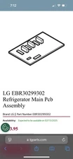 LG EBR30299302 Refrigerator Main Pcb Assembly