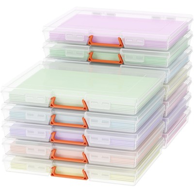Lifewit 12 Pack Plastic Multi-purpose Storage box, A4 Size, 12 Extra Zipper B...