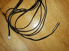 Two of NTC 10K Ohm B3950 Thermistor Temperature Sensor Cylinder Probe  6 ft Wire