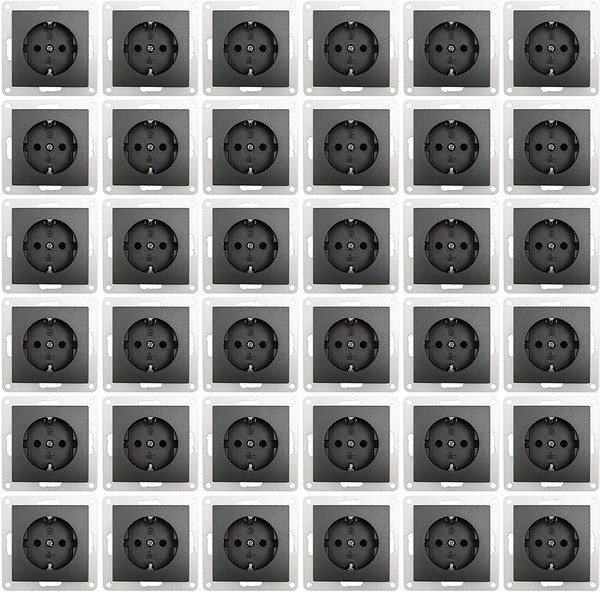 Schutzkontakt-Steckdose Mcpower Flair 250V~/16A, Up, Klemmanschluss, 36Er-Pack-image
