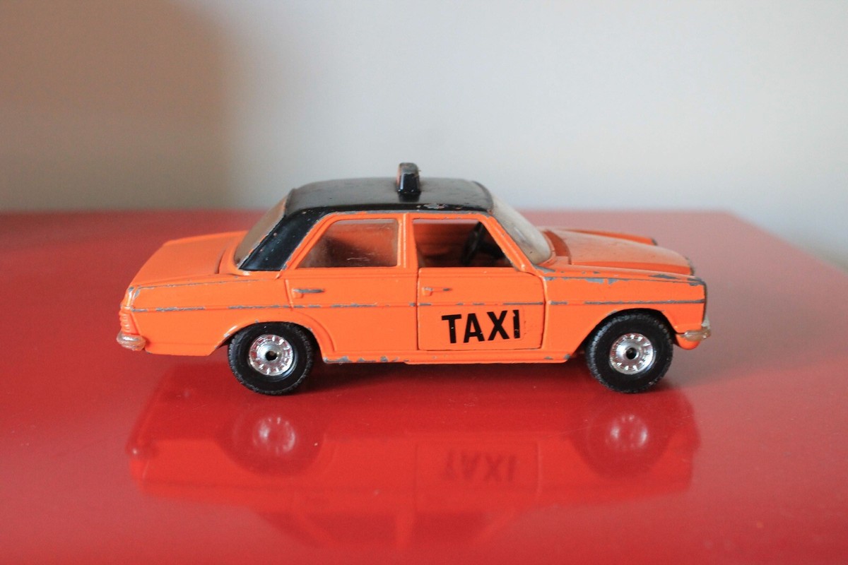 Corgi 5” MERCEDES-BENZ 240D Orange TAXI Diecast CAR Toy