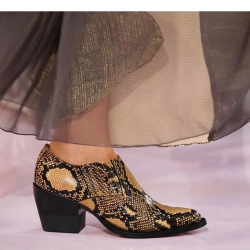 Chloe Booties Rylee Low Boot in Python Print Calfskin | eBay