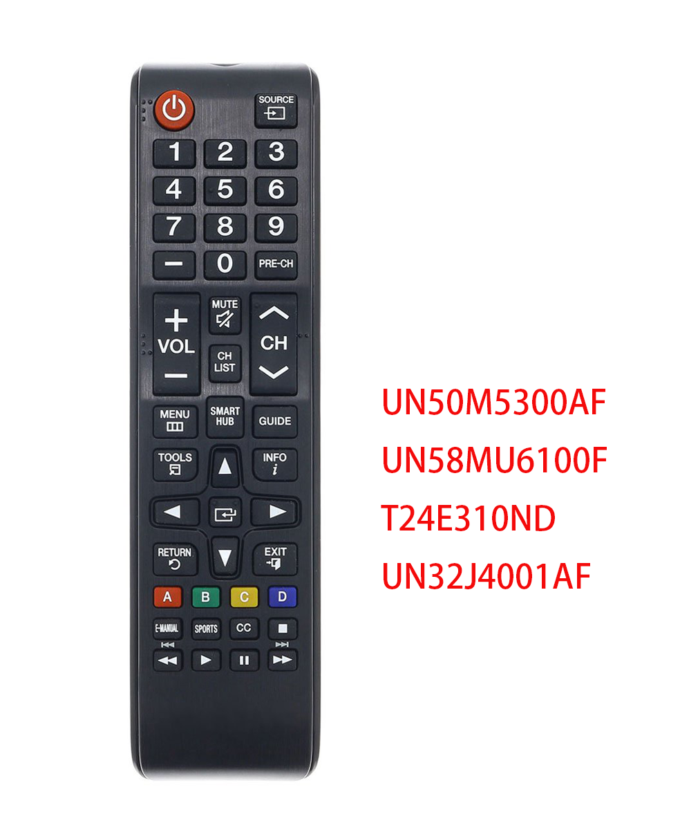 Samsung TV Replace Remote for UN50M5300AF UN58MU6100F T24E310ND UN32J4001AF