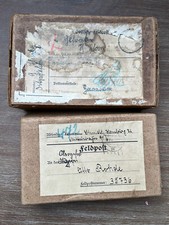 2 Feldpost WK1? Pakete P&auml;ckchen Kartons Gelaufen