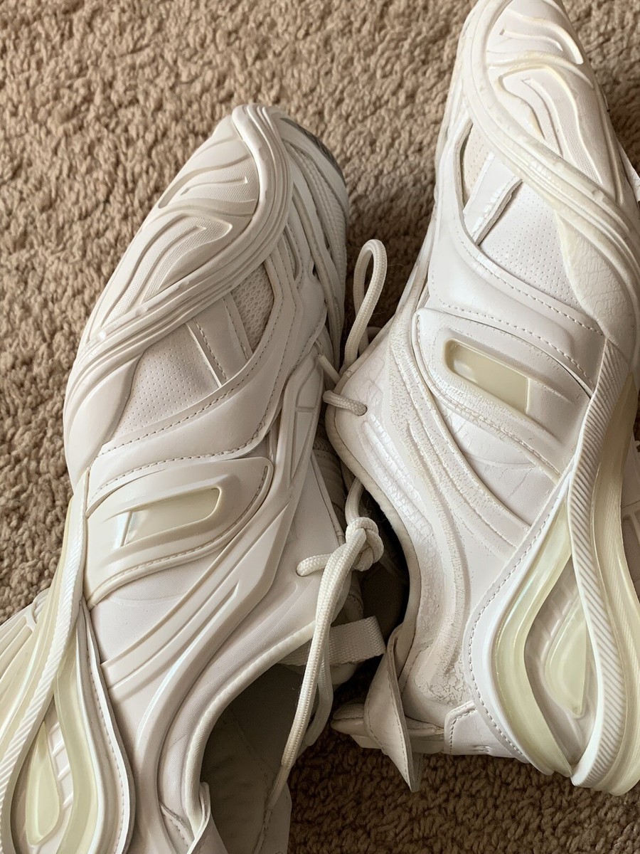 Balenciaga tyrex sneakers sz 8 Futuristic White Reflective Square Toe Drive  41