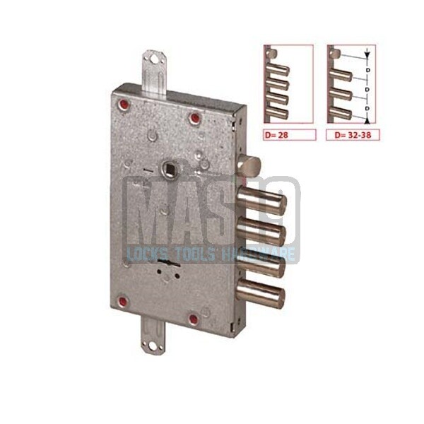 SERRATURA PER PORTE BLINDATE CISA 57515.38 3 CATENACCI
