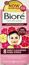 Biore Deep Cleansing Pore Nose Strips Limited Edition Citrus Scent Box of 8