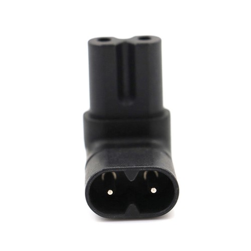 1Pc IEC 320 C7-C8 90 degree up down angled right angle AC power adapter D-DB - Photo 6/8