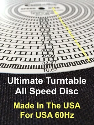 Accurate Turntable Strobe Speed Disk Record Player Pitch Best RPM 60Hz sku6398