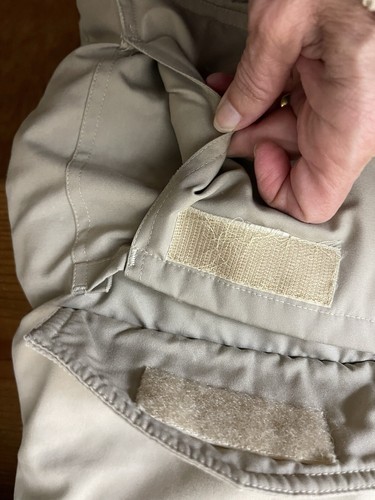 VTG 80s/90s Eastern Mountain Sports Men’s M Beige Down Puffer Hooded Zip Coat - Picture 8 of 19