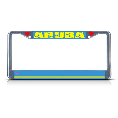 MICRONESIA CHROME COUNTRY Metal License Plate Frame Tag Holder Two Holes