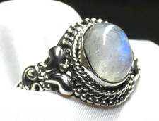 Ring 925 Silber Gr. 17,5 (55) ovale Mondstein...